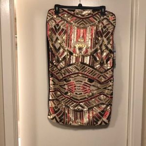 Sequin black exotic skirt